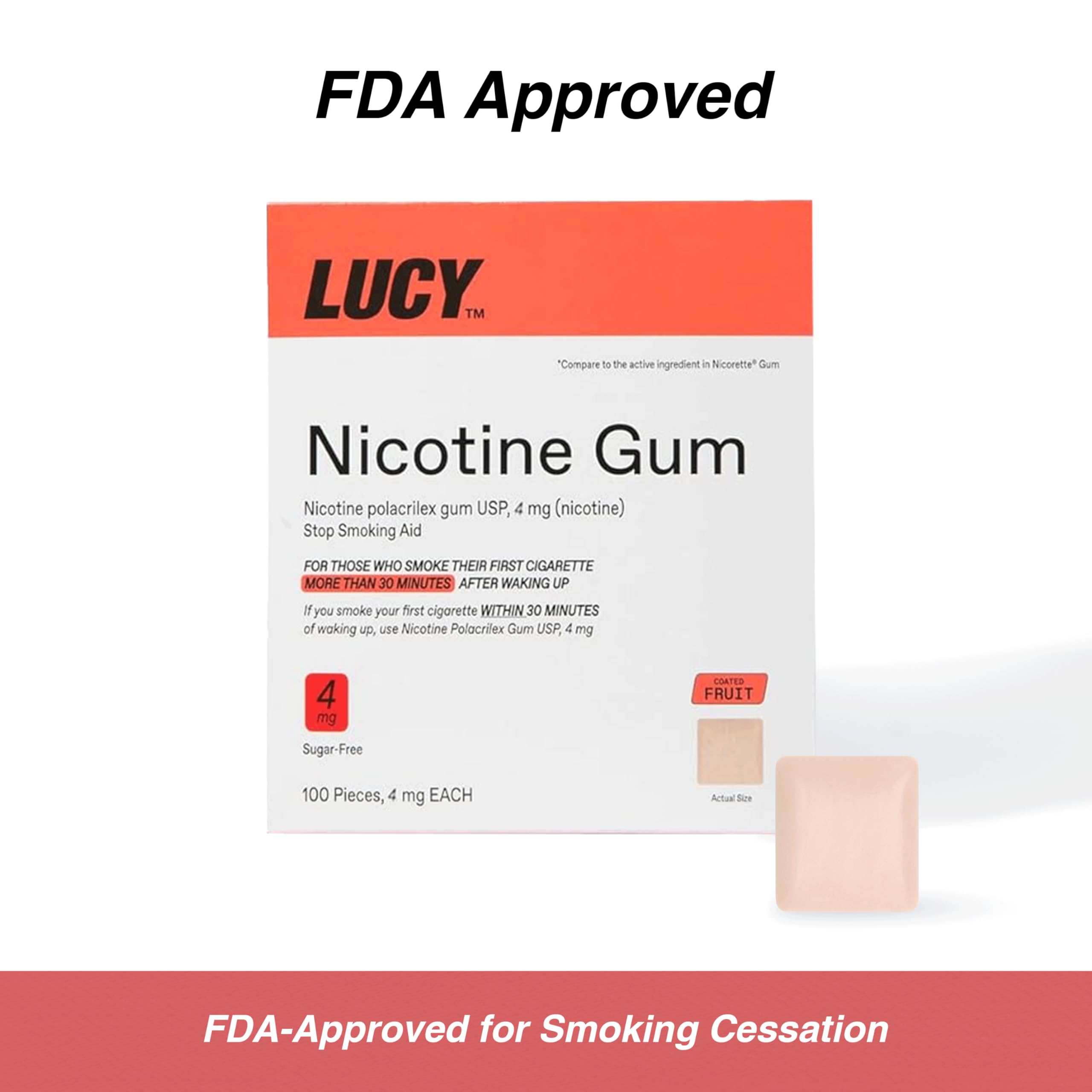 Lucy NRT brand logo on packaging indicating a trusted aid.