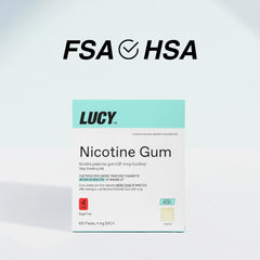 LUCY NRT Mint Gum foil wrap keeps pieces fresh and ready.