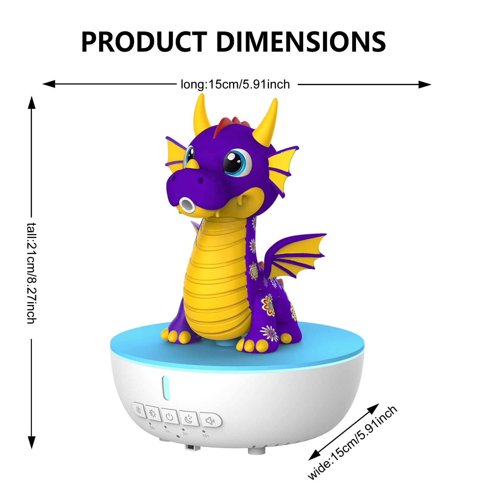 LUCYLANKER Aromatherapy Dragon Humidifier playroom or desk solution for calm air