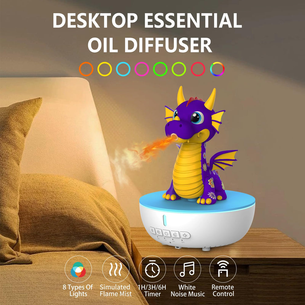 LUCYLANKER Aromatherapy Dragon Humidifier mist light and dragon glow for nighttime ambiance