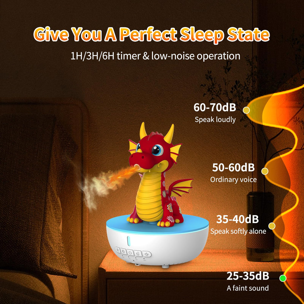 LUCYLANKER Dragon Humidifier LED light adds calming ambience