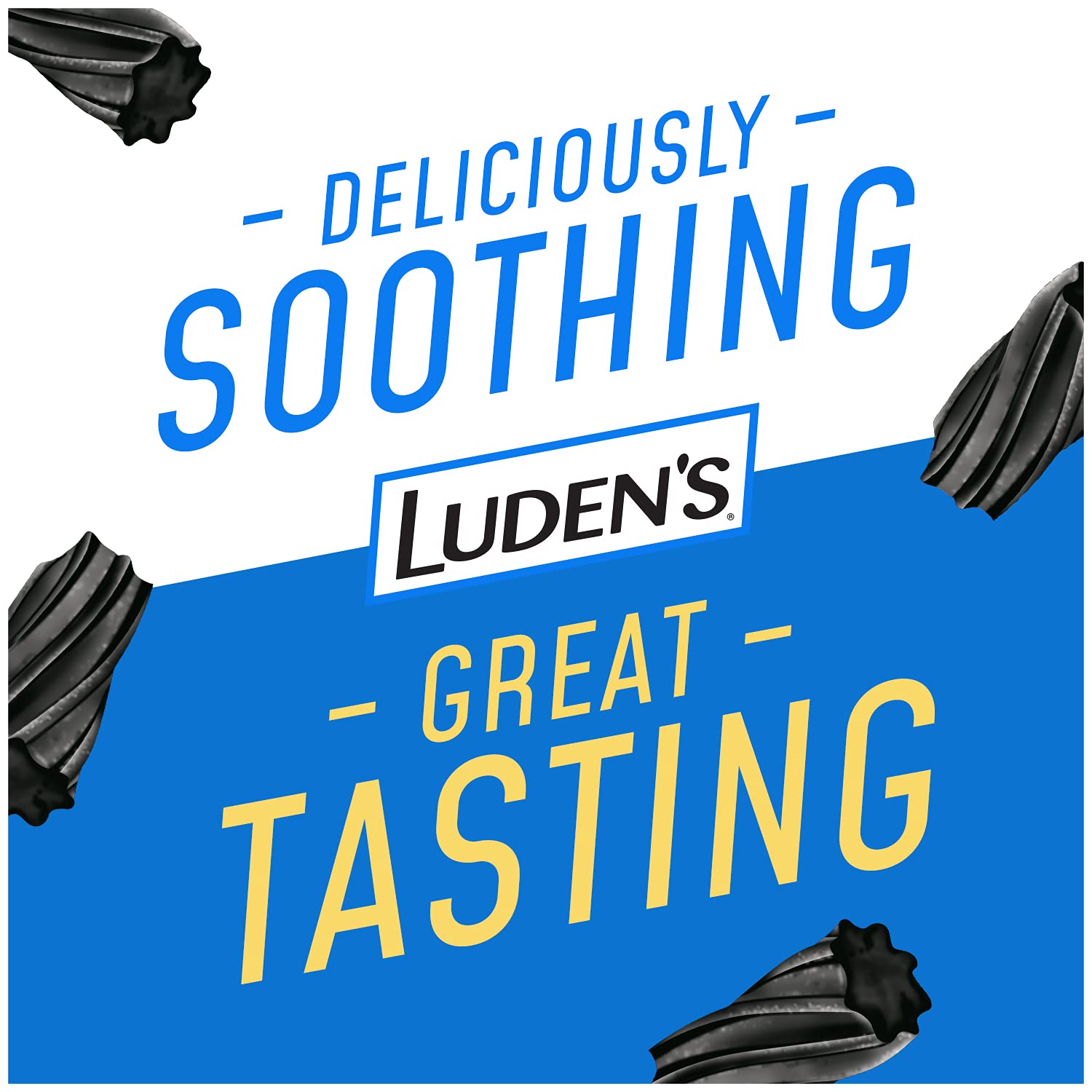 Luden's Throat Drops fast-dissolve formula for rapid throat relief.