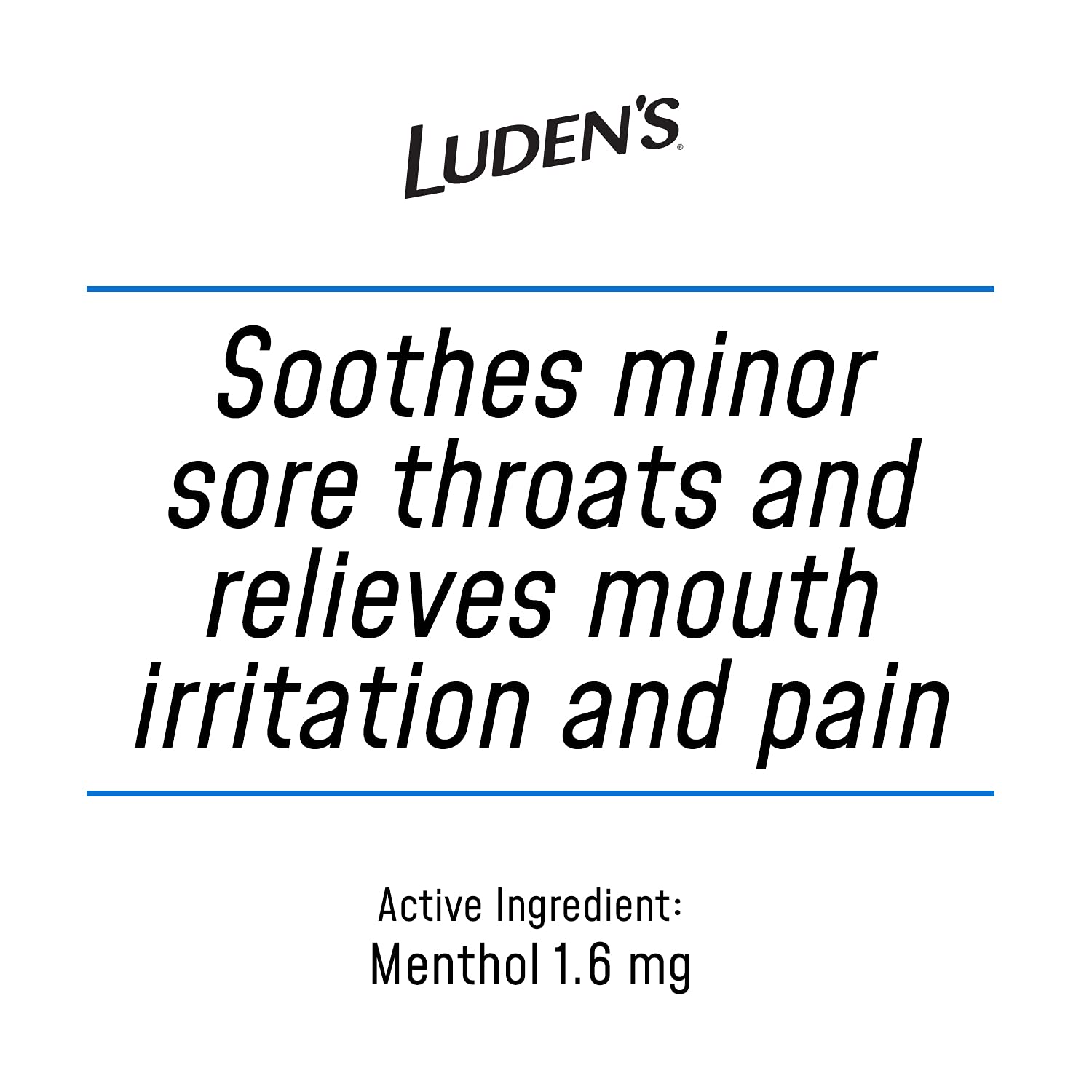 Luden's Throat Drops pocket-sized packaging fits in pockets and purses.