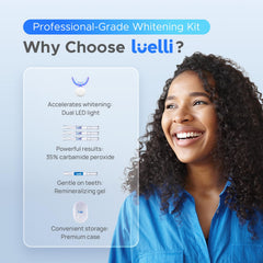 Luelli wireless tray design enables portable whitening sessions.