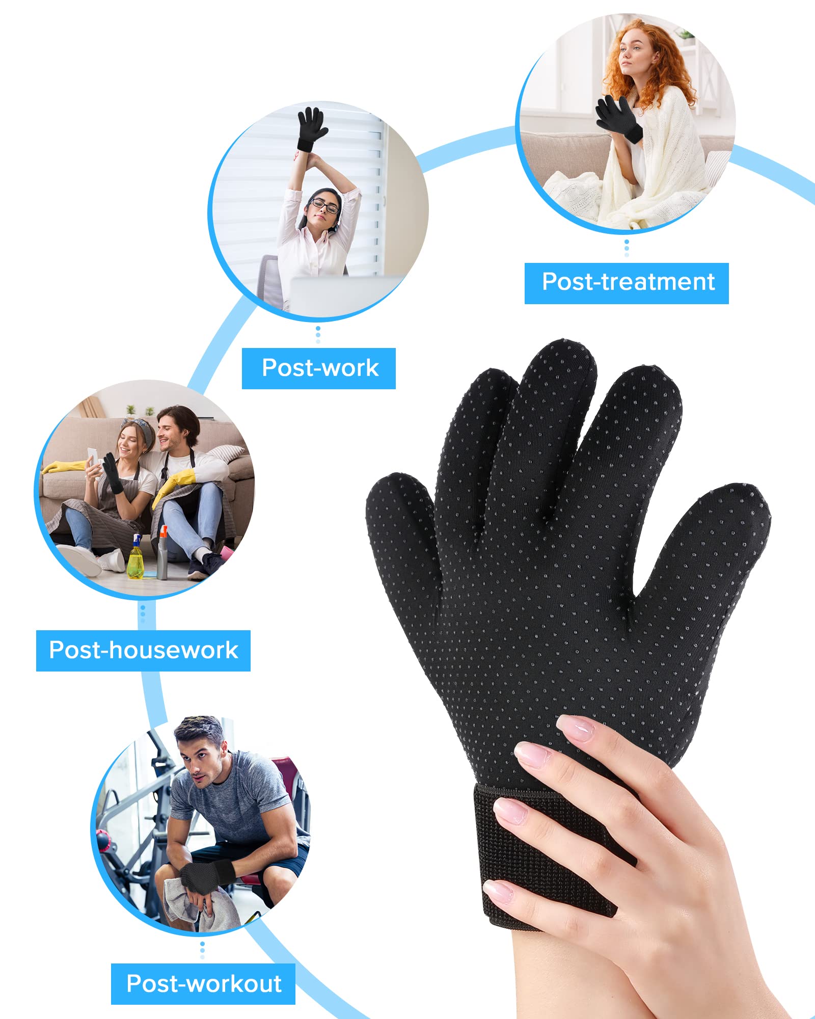 Luguiic one-size-fits-all glove in use for everyday tasks