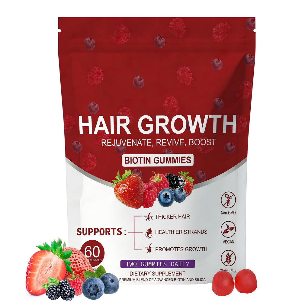 LUIMOLL Lumin Hair Growth Gummies jar-front showcases a vegan formula for daily nourishment.