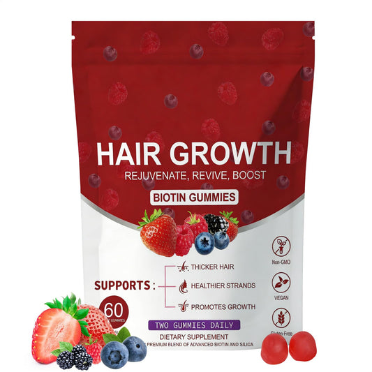 LUIMOLL Lumin Hair Growth Gummies jar-front showcases a vegan formula for daily nourishment.
