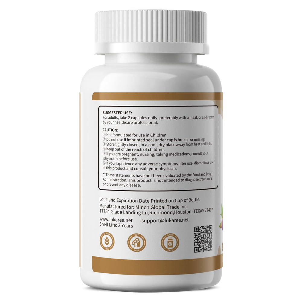 Lukaree 120-capsules two-pack bottle and box for daily routine.