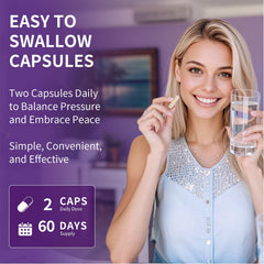 Lukaree daily-use calm capsule bottle shows simple two-capsule routine.