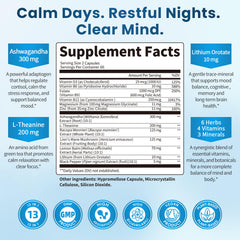 Lukaree Lithium Orotate capsules poured for easy daily intake and steady mood.