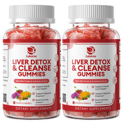 Lukaree Liver Cleanse Detox Gummies bottle for convenient sugar-free liver support.