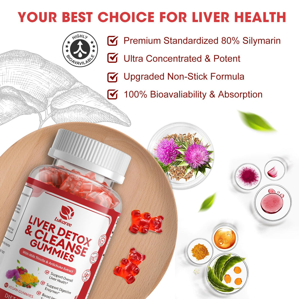 Lukaree Liver Cleanse Detox Gummies elderberry and zinc hint immune-supporting benefits.