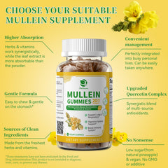 Lukaree Mullein Gummies close-up texture showing natural plant-based formula.