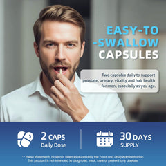 Lukaree Prostate 18-in-1 capsules aligned for routine use.