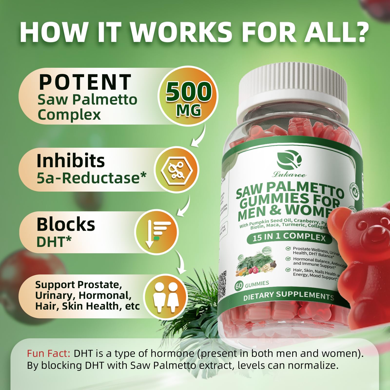 Lukaree Saw Palmetto pumpkin seed oil blends for overall wellness.