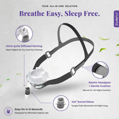Lullapad Nasal Pillow P2 kit head strap offers stable sleep support.