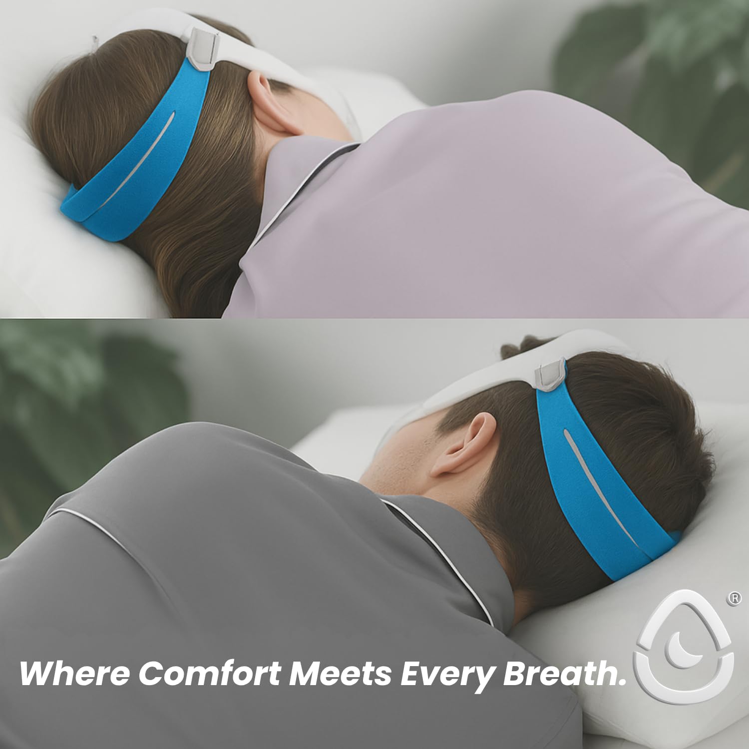Lullapad soft-material strap provides comfortable wear with reduced pressure during sleep.