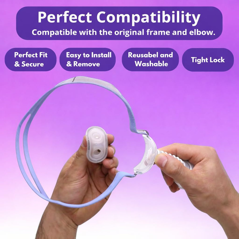 Close-up of Lullapad soft silicone nasal pillow for gentle nose fit.