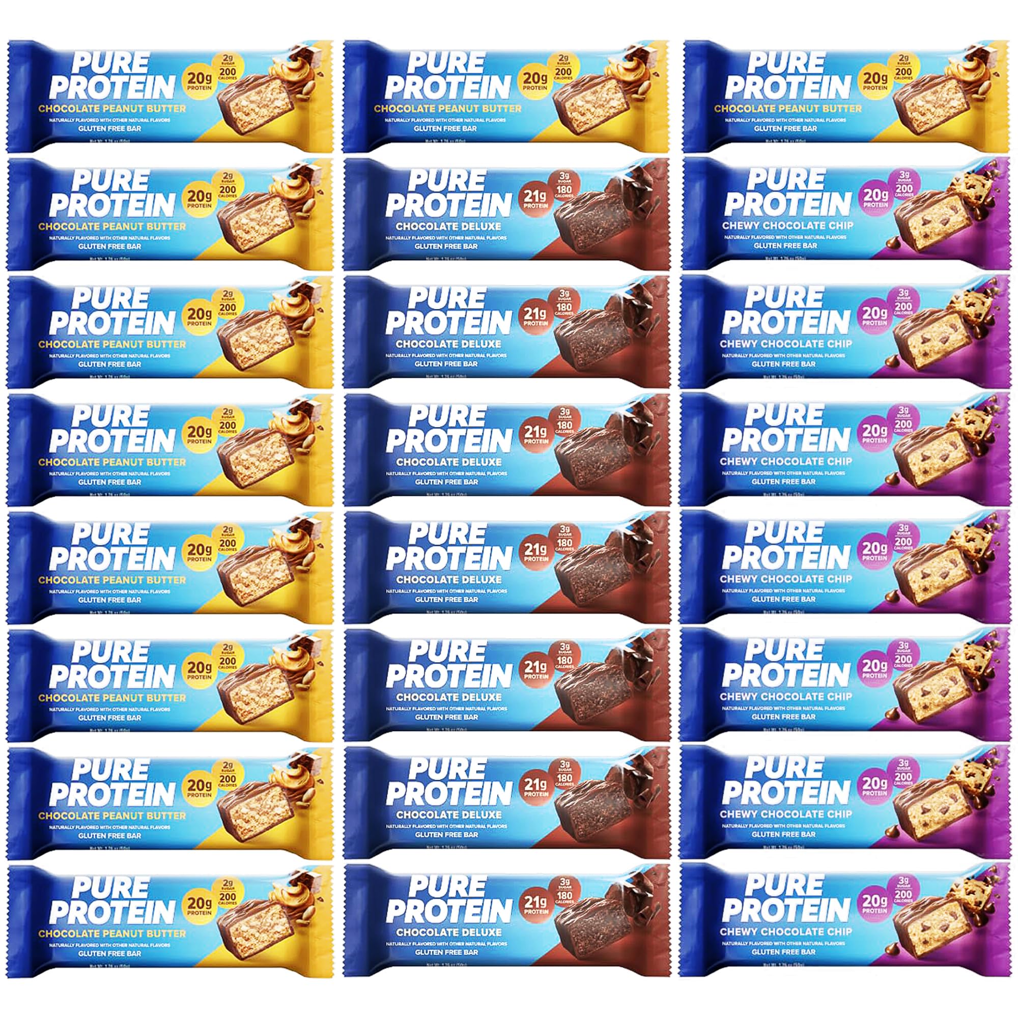 Lulurose Pure Protein Bar chocolate peanut butter wrapper highlights high protein on the go.