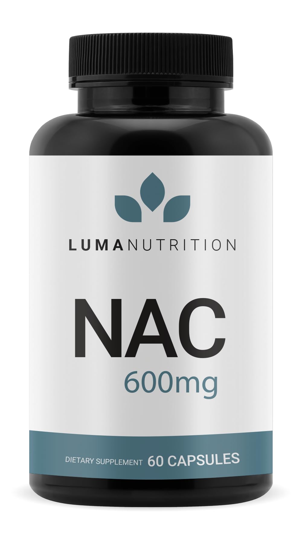 Luma NAC 600 mg capsules closeup for daily antioxidant support.