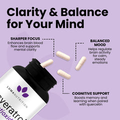Luma Nutrition bottle shown in a simple daily routine with resveratrol
