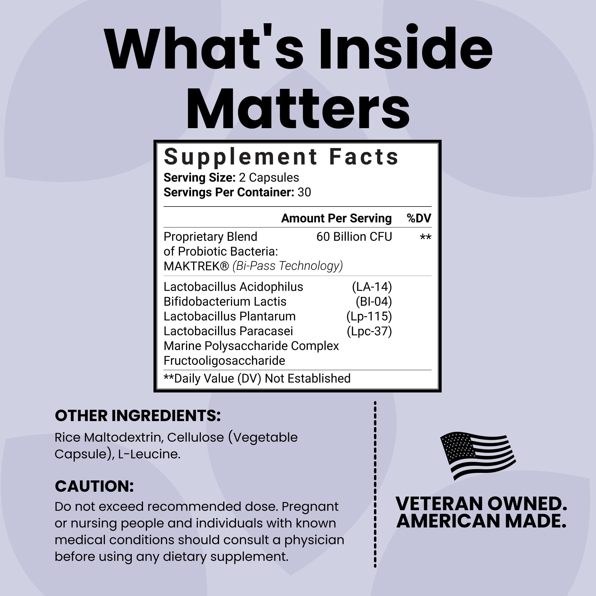 Luma Nutrition Probiotics label USA-made emphasizes quality and transparency