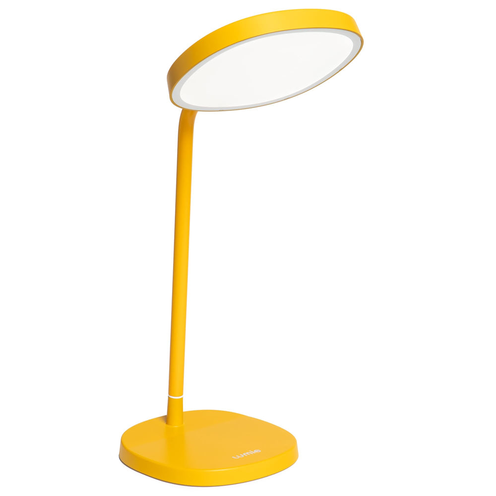 Lumie Task 10,000 lux desk lamp provides daylight-like brightness for energized daytime work.