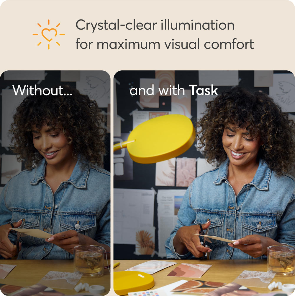Lumie Task capacitive slider lets you tweak light levels smoothly.