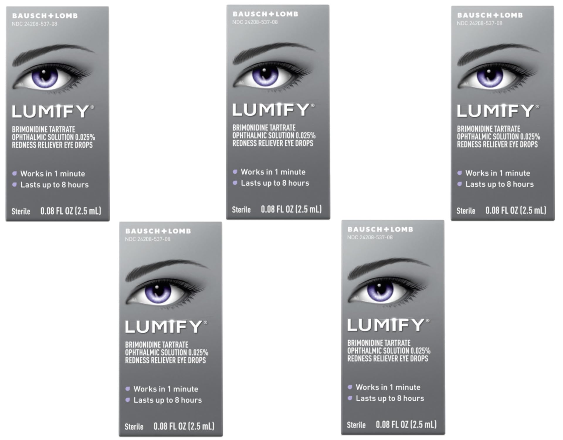 LUMIFY eye drops bottle with dropper for quick redness relief