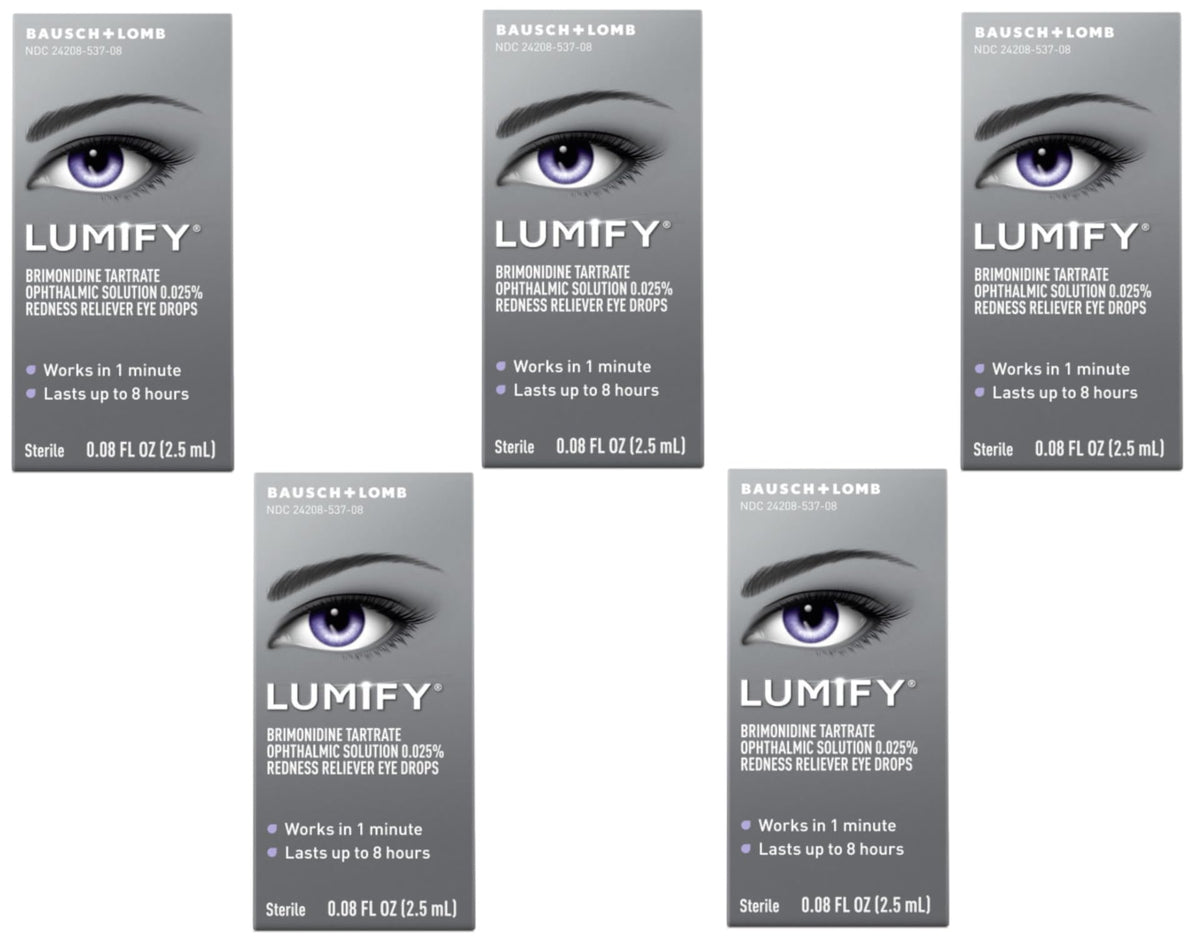 LUMIFY eye drops bottle with dropper for quick redness relief