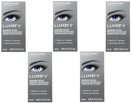 LUMIFY eye drops bottle with dropper for quick redness relief