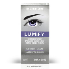 Pack of five LUMIFY bottles on a clean bathroom counter