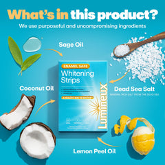 Lumineux duo set packaging with product box highlighting peroxide-free formula.