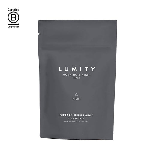 Lumity Morning capsule close-up illustrating energy-boosting daytime nutrients.