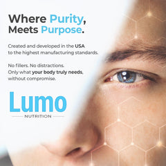 Lumo Nutrition Ursolic Acid Formula clean-label packaging communicates transparent ingredients and dietary compatibility