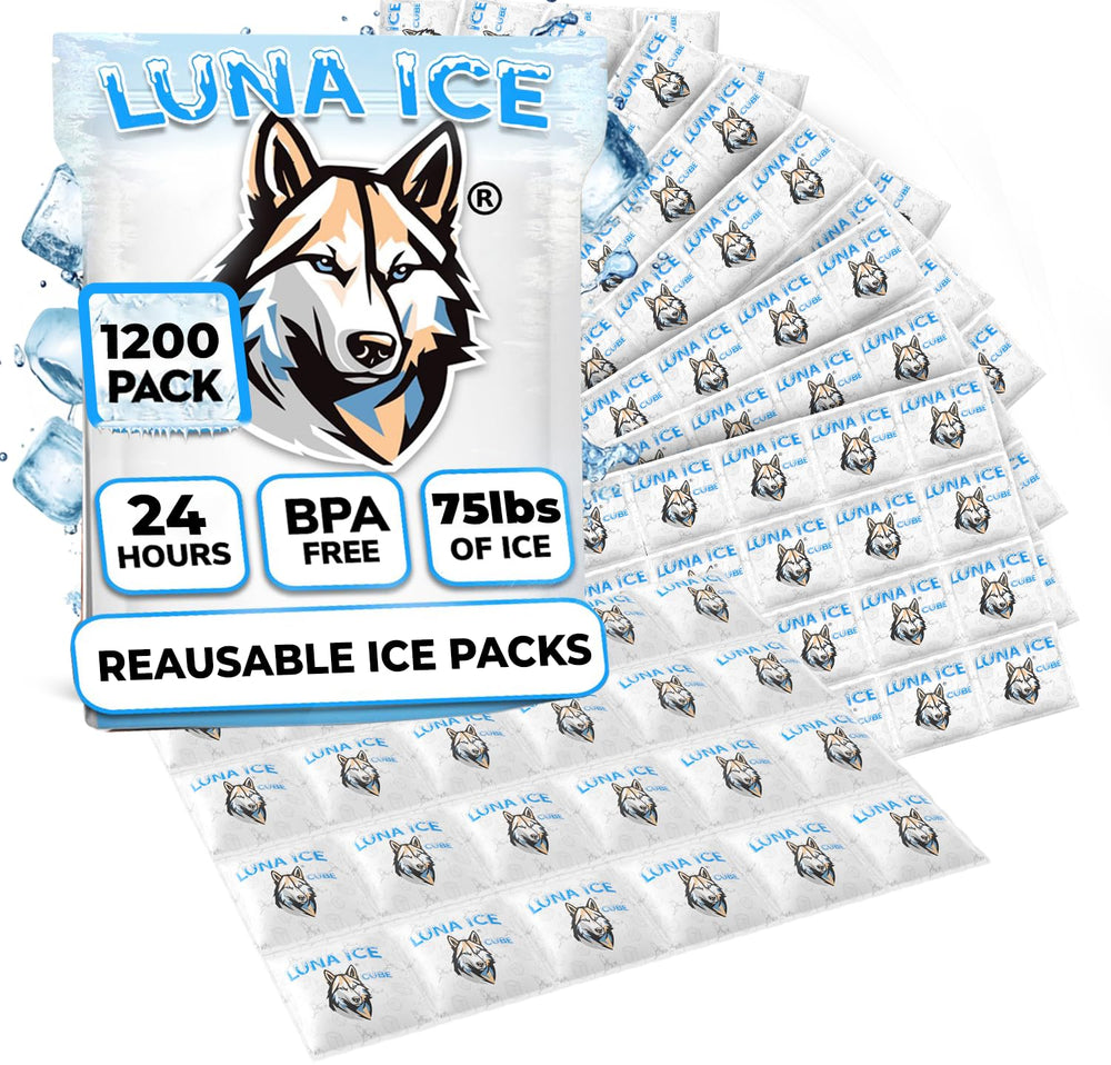 LUNA ICE dry ice packs provide up to 72 hours of cold for shipping frozen foods.