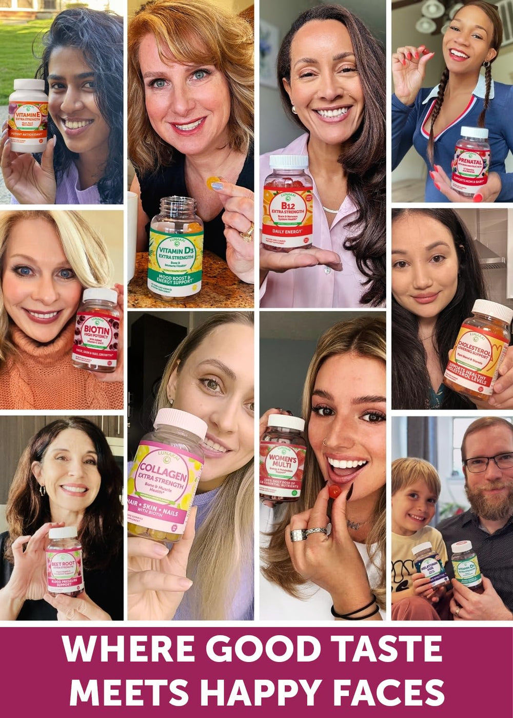 Lunakai beet root gummies vegan non-gmo badge closeup communicates dietary compatibility