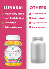 Lunakai collagen gummies easy chew with lemon flavor for daily wellness.