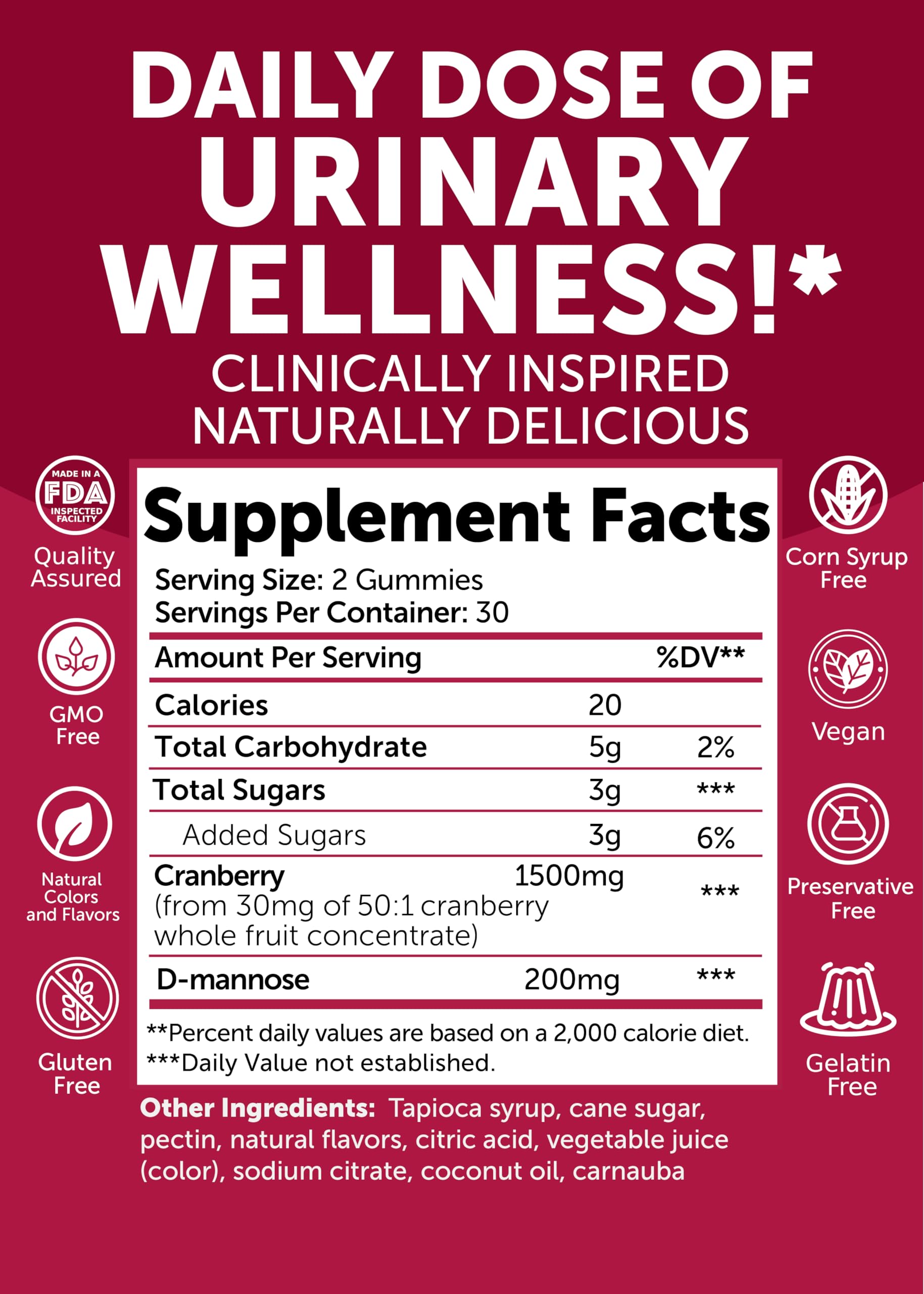 Illustration of cranberry fruit and extract used in Lunakai gummies.