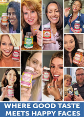 Lunakai elderberry gummies ingredient panel notes non-GMO ingredients and vitamins.