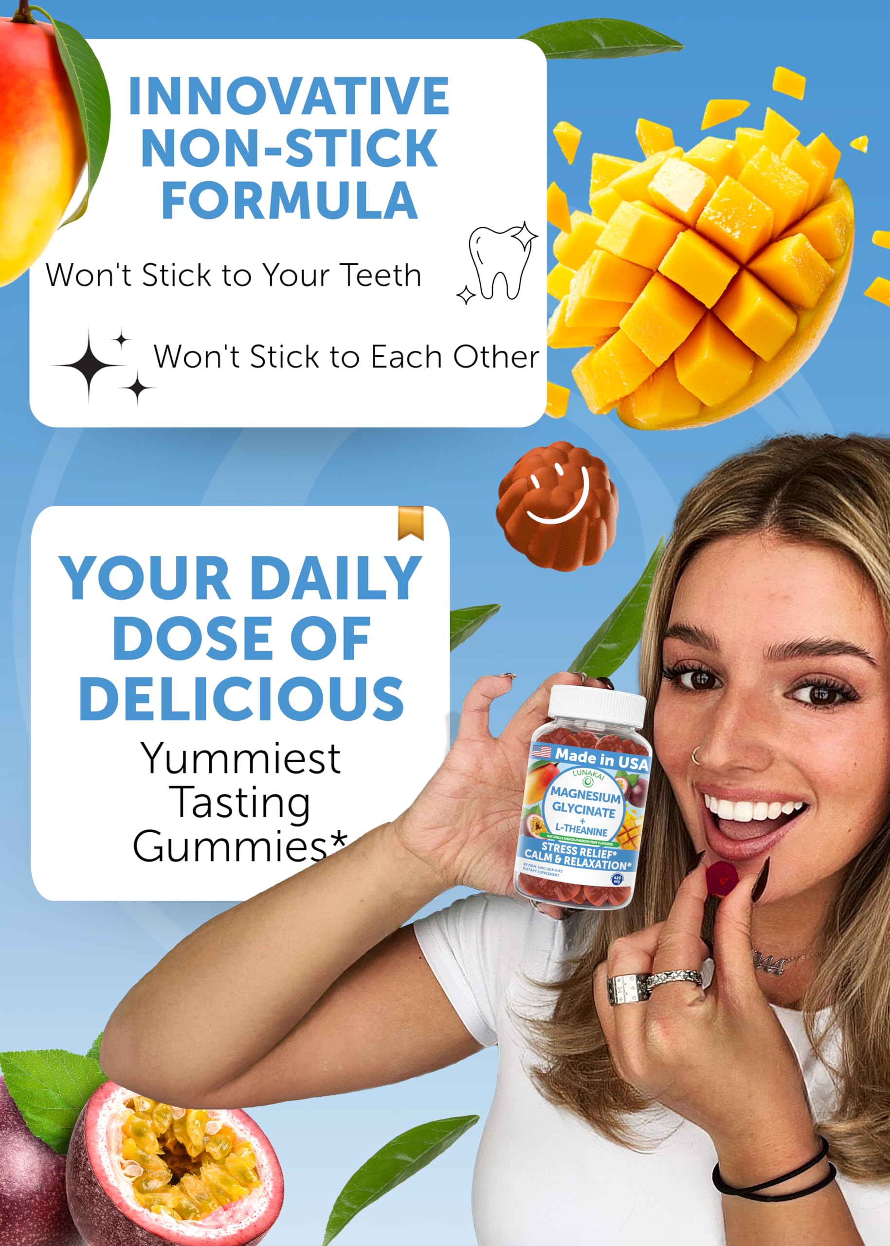 Lunakai L-Theanine gummies pour shows convenient chewable supplement