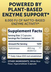Lunakai nattokinase packaging indicating USA-made GMP production