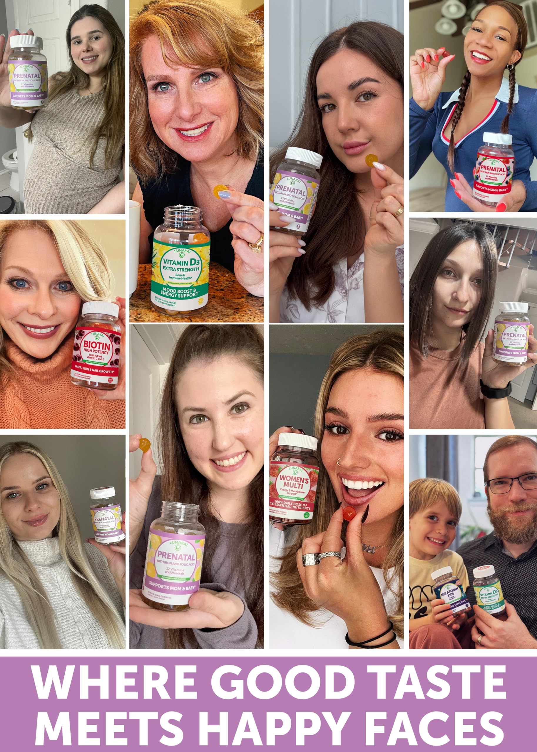 Lunakai non-GMO, gelatin-free prenatal vitamins support sensitive digestion.