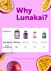 Lunakai packaging back label highlights ingredients and usage guidance.