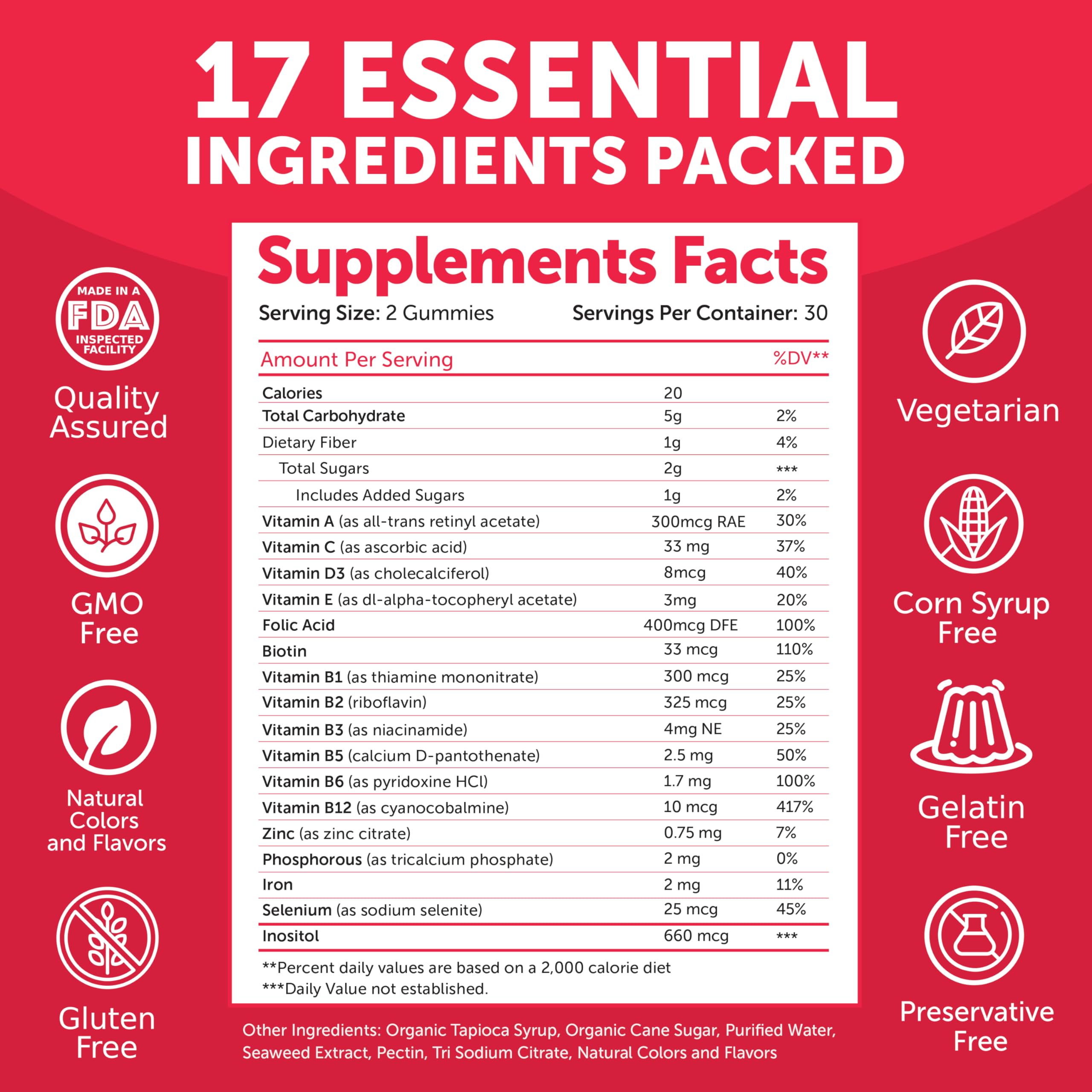 Lunakai prenatal vitamins with iron and folic acid