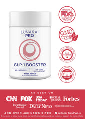 Lunakai PRO GLP-1 capsules for daily use on a clean surface