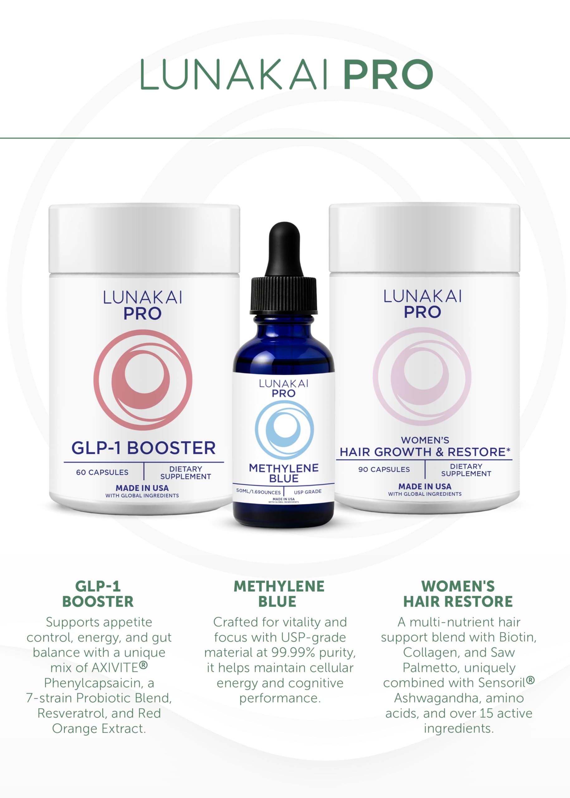 Lunakai PRO health and wellness visual reinforcing lifestyle support.