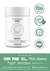 Lunakai PRO NAD capsules for daily use promoting focus and energy.