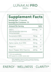 Lunakai PRO NAD capsules being poured for a convenient daily dose.