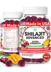 Lunakai Shilajit Gummies bottle front for easy daily energy support